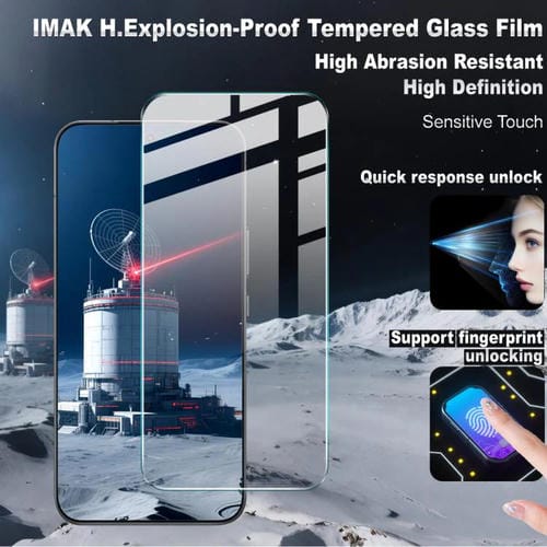 Película de vidrio templado de pantalla completa imak serie H de 156,5 mm para Honor 400 Global