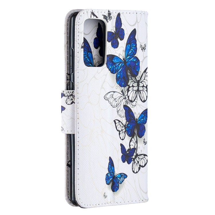 Estuche de Cuero Samsung Galaxy Note20 Abatible Horizontal con Soporte y Ranuras para Tarjetas (Mariposas)