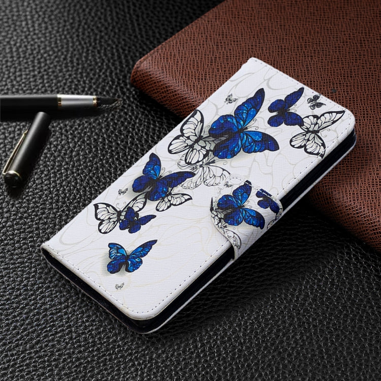 Estuche de Cuero Samsung Galaxy Note20 Abatible Horizontal con Soporte y Ranuras para Tarjetas (Mariposas)