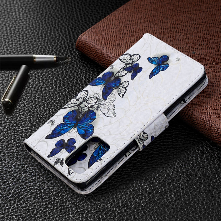 Estuche de Cuero Samsung Galaxy Note20 Abatible Horizontal con Soporte y Ranuras para Tarjetas (Mariposas)