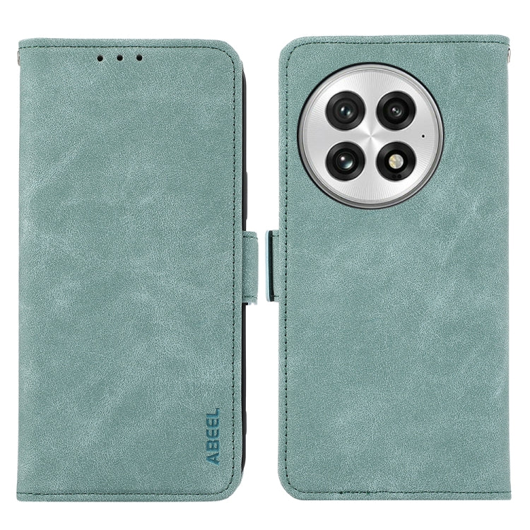 Funda de Cuero Abeel con Imán Rfid y Acabado Esmerilado para OnePlus Nord 13 (Cian)