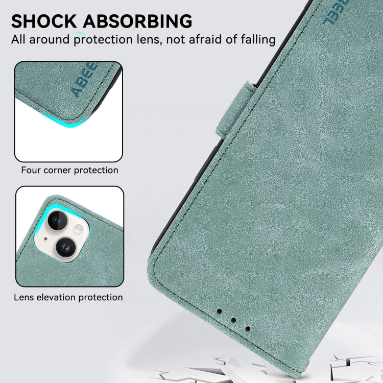 Funda de Cuero Abeel con Imán Rfid y Acabado Esmerilado para OnePlus Nord 13 (Cian)