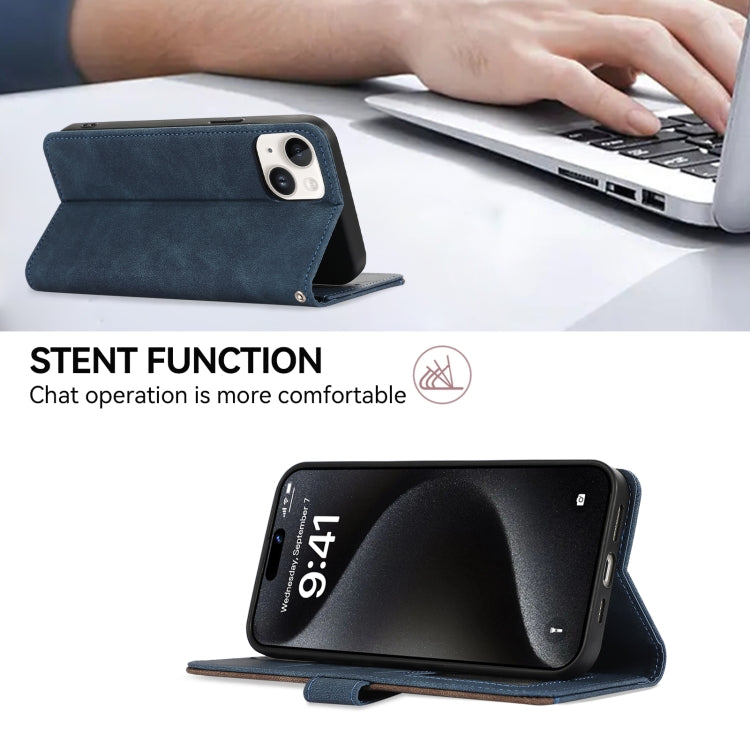 Funda de Cuero con Bloqueo de Color Abeel para OnePlus Nord 13 (Azul y Marrón)
