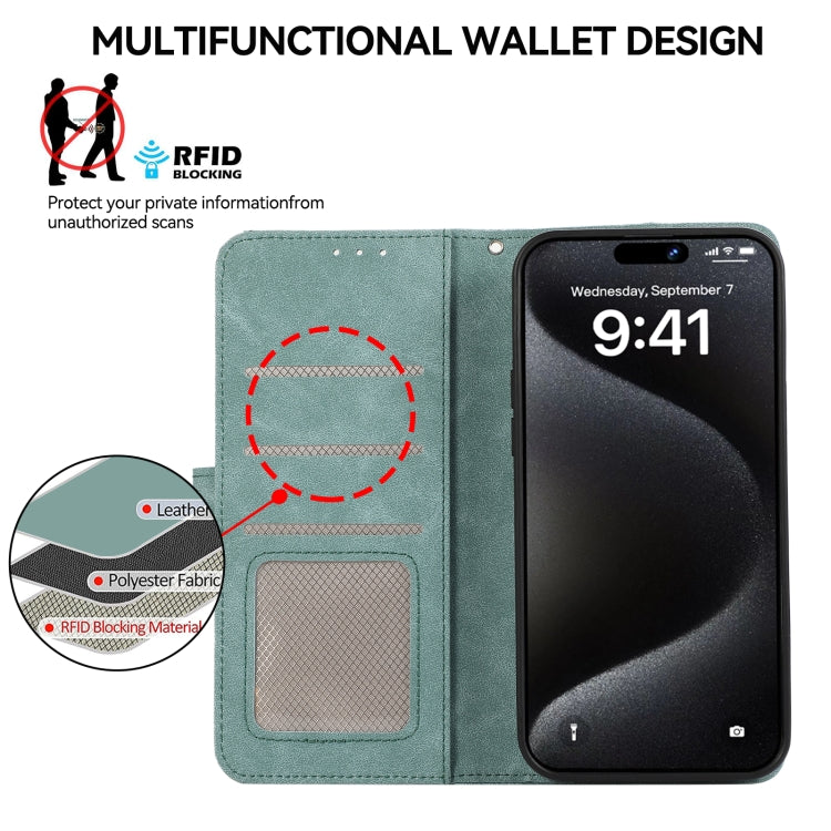 Funda de Cuero Abeel con Bloqueo de Color para OnePlus Nord 13 (Cian-Rosa)