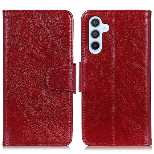 Funda de cuero con tapa horizontal y textura Nappa para Samsung Galaxy A17 5G (roja)