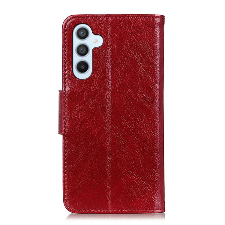 Funda de cuero con tapa horizontal y textura Nappa para Samsung Galaxy A17 5G (roja)