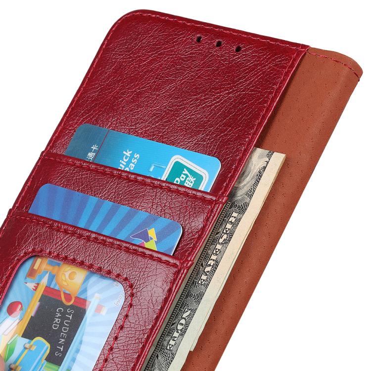 Funda de cuero con tapa horizontal y textura Nappa para Samsung Galaxy A17 5G (roja)