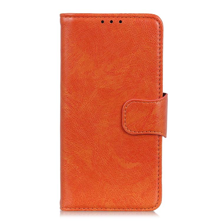 Funda de cuero con tapa horizontal y textura Nappa para Samsung Galaxy A17 5G (naranja)