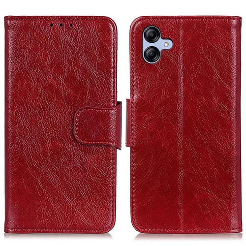 Funda de cuero con tapa horizontal y textura Nappa para Samsung Galaxy A07 5G (roja)