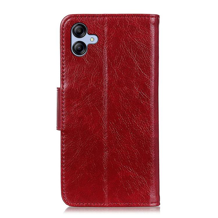 Funda de cuero con tapa horizontal y textura Nappa para Samsung Galaxy A07 5G (roja)