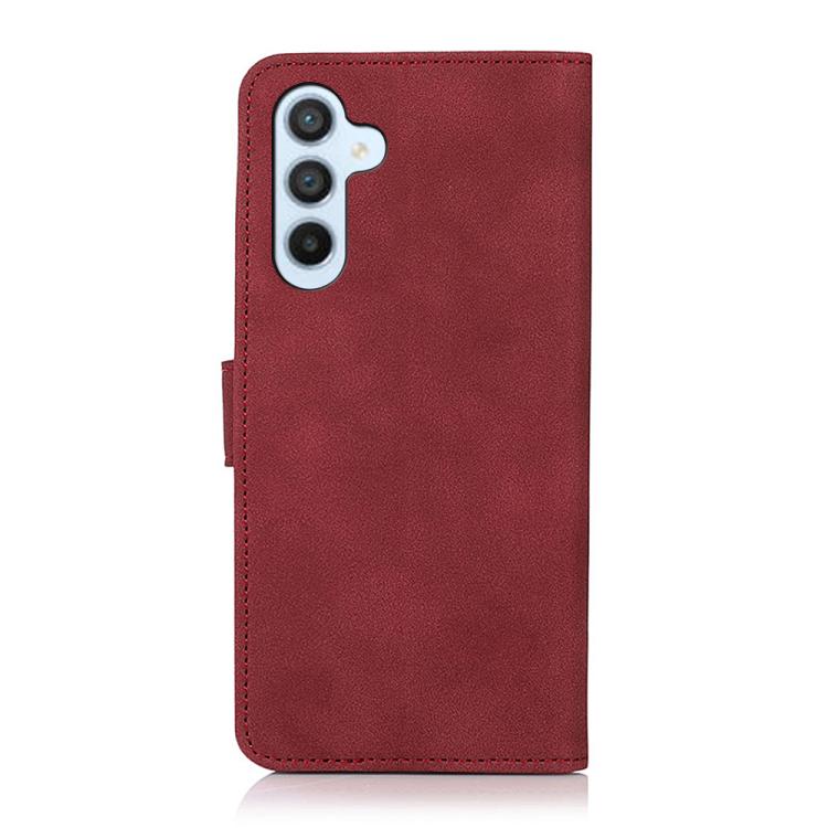 Funda de cuero con textura mate KHAZNEH para Samsung Galaxy A17 5G (roja)