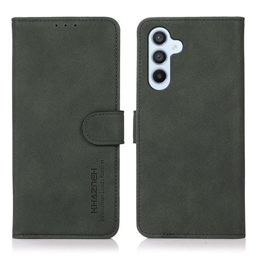 Funda de cuero con textura mate KHAZNEH para Samsung Galaxy A17 5G (verde)