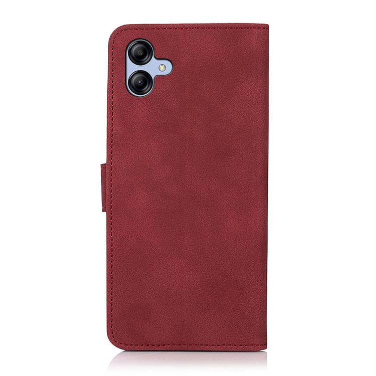 Funda de cuero con textura mate KHAZNEH para Samsung Galaxy A07 5G (roja)