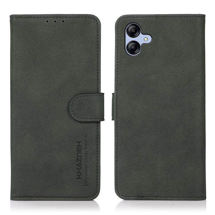 Funda de cuero con textura mate KHAZNEH para Samsung Galaxy A07 5G (verde)