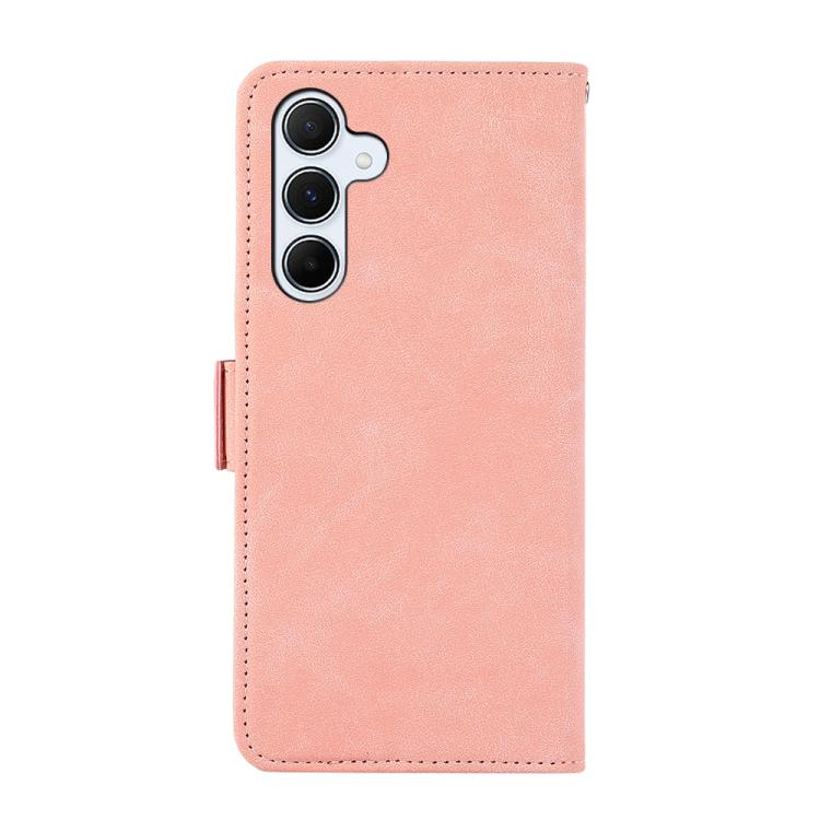 Funda de cuero magnético ABEEL con protección RFID para Samsung Galaxy A17 5G (rosa)