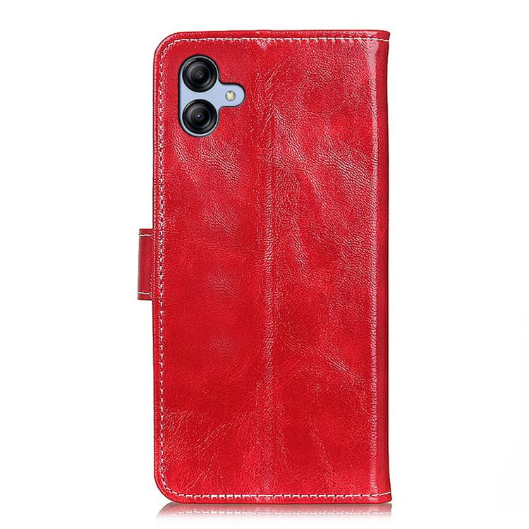 Funda de cuero con textura retro de caballo loco para Samsung Galaxy A07 5G (roja)