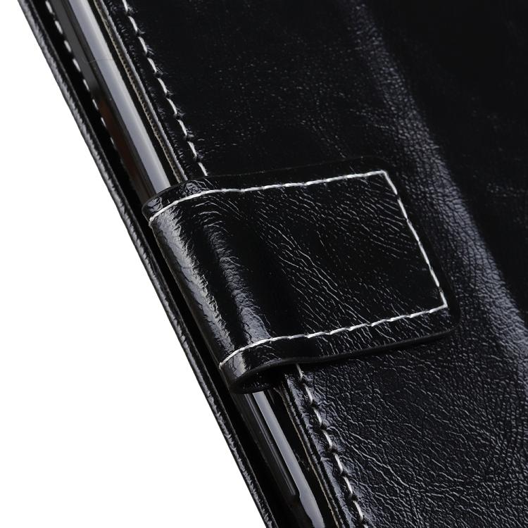 Funda de cuero con textura retro de caballo loco para Samsung Galaxy A17 5G (negra)