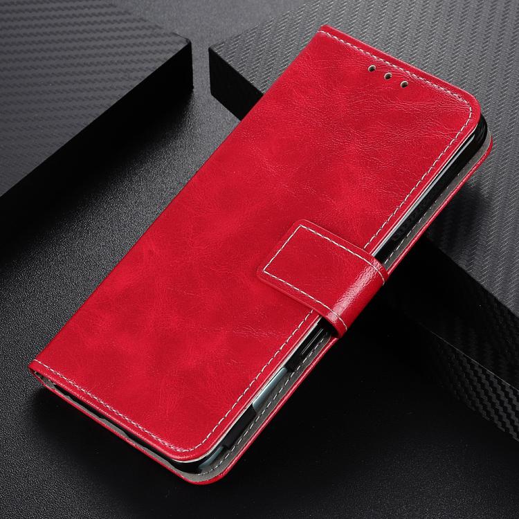 Funda de cuero con textura retro de caballo loco para Samsung Galaxy A17 5G (roja)