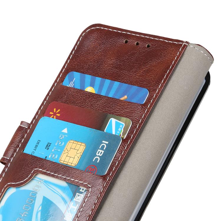Funda de cuero con textura retro de caballo loco para Samsung Galaxy A17 5G (marrón)