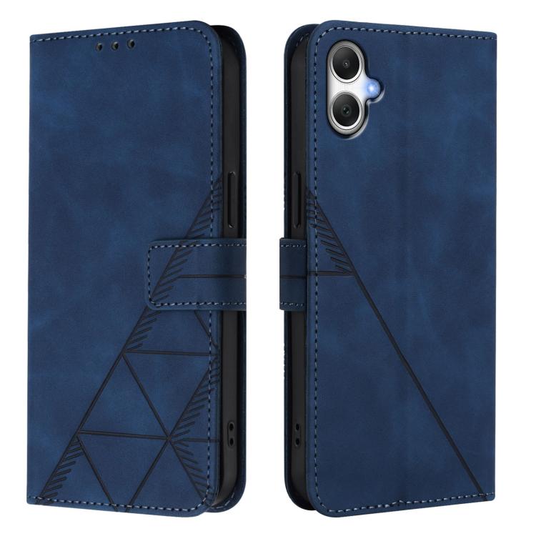 Funda de cuero con relieve 3D para Samsung Galaxy A07 4G (azul)