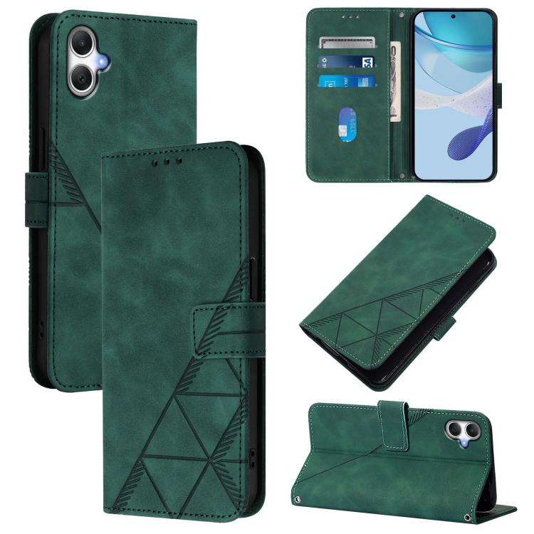 Funda de cuero con relieve 3D para Samsung Galaxy A07 4G (Verde)