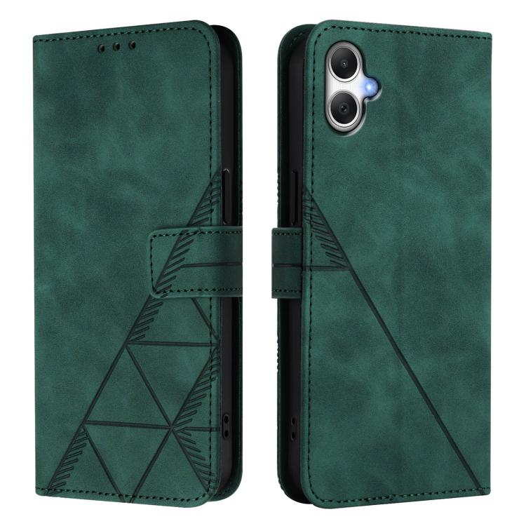 Funda de cuero con relieve 3D para Samsung Galaxy A07 4G (Verde)