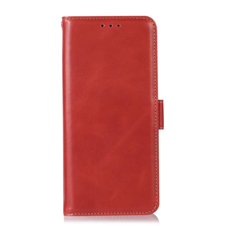 Funda magnética de cuero genuino con textura Crazy Horse RFID para Samsung Galaxy A17 5G (roja)
