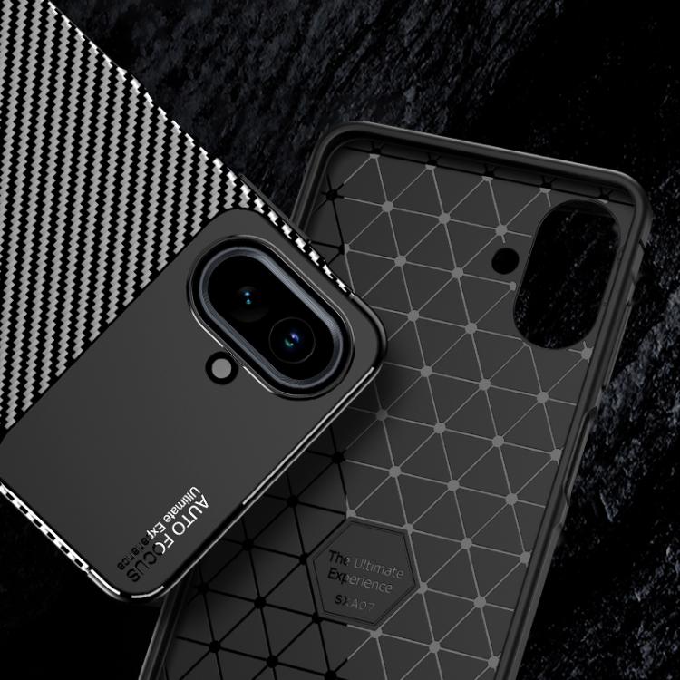 Funda de TPU a prueba de golpes con textura de fibra de carbono para Samsung Galaxy A07 4G (negra)