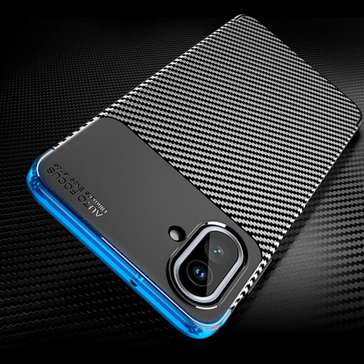 Funda de TPU a prueba de golpes con textura de fibra de carbono para Samsung Galaxy A07 4G (negra)