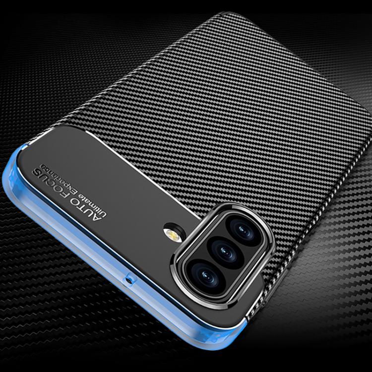 Funda de TPU a prueba de golpes con textura de fibra de carbono para Samsung Galaxy A17 5G (negra)