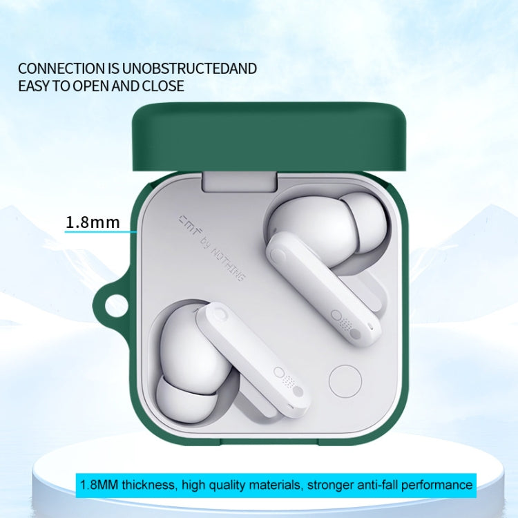 Funda Protectora de Silicona para Auriculares Bluetooth cmf By Nothing Buds Pro2 (Negra)