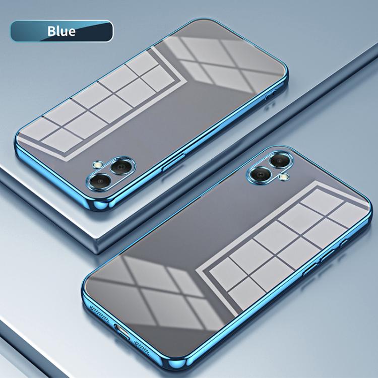 Funda transparente con orificios finos para Samsung Galaxy A07 (azul)