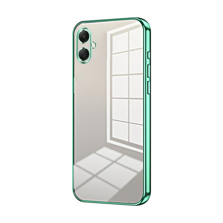 Funda transparente con orificios finos para Samsung Galaxy A07 (verde)