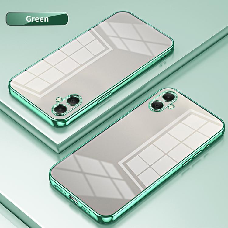 Funda transparente con orificios finos para Samsung Galaxy A07 (verde)