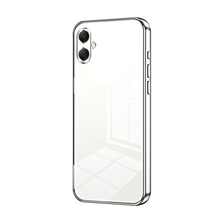 Funda transparente con orificios finos para Samsung Galaxy A07 (plateada)