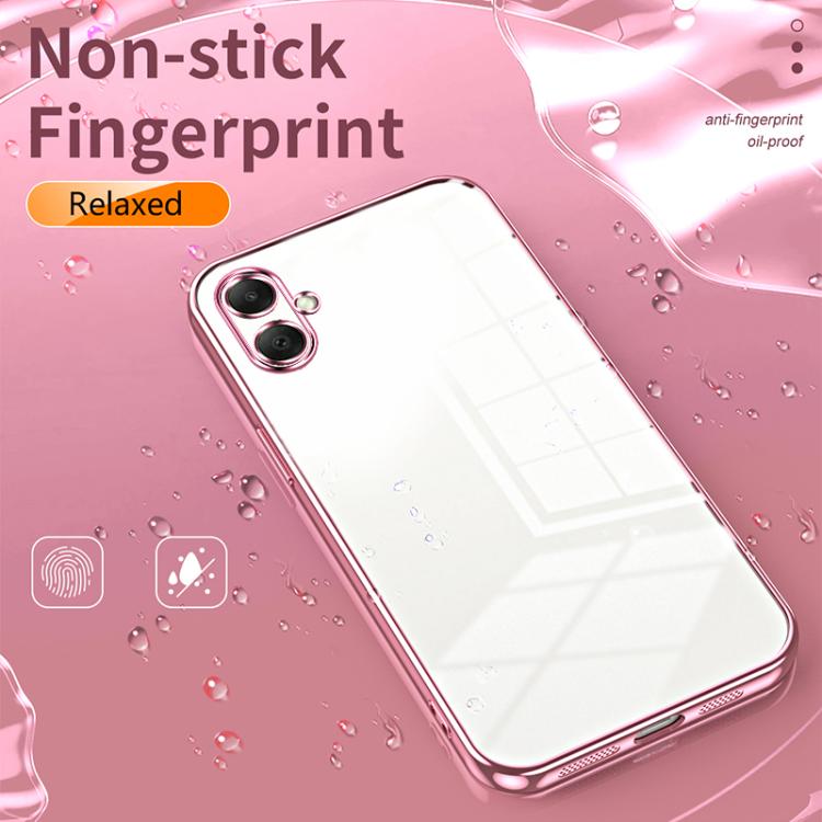 Funda transparente con orificios finos para Samsung Galaxy A07 (plateada)