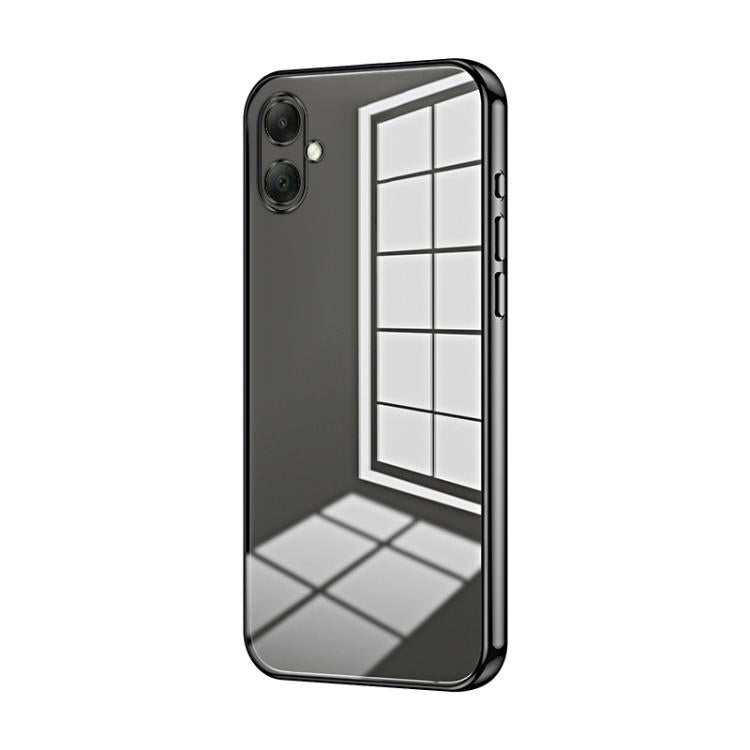 Funda transparente con orificios finos para Samsung Galaxy A07 (negra)