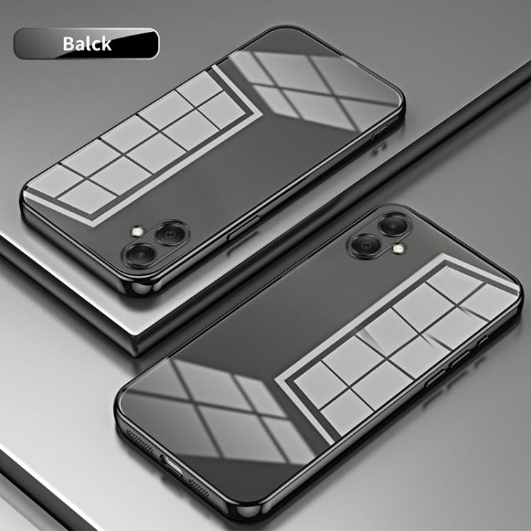 Funda transparente con orificios finos para Samsung Galaxy A07 (negra)