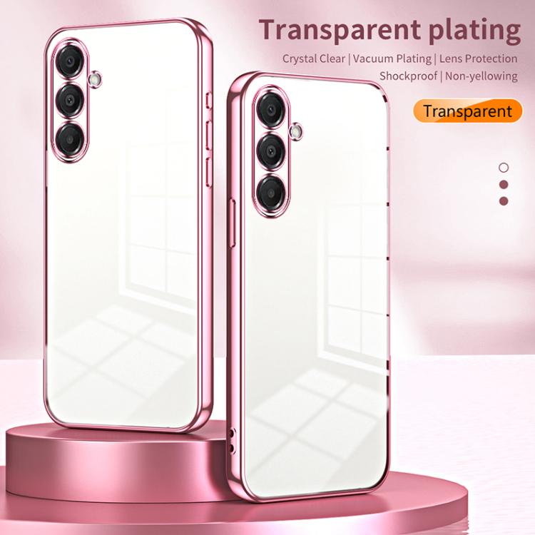 Funda transparente con orificios finos para Samsung Galaxy A17 (morada)