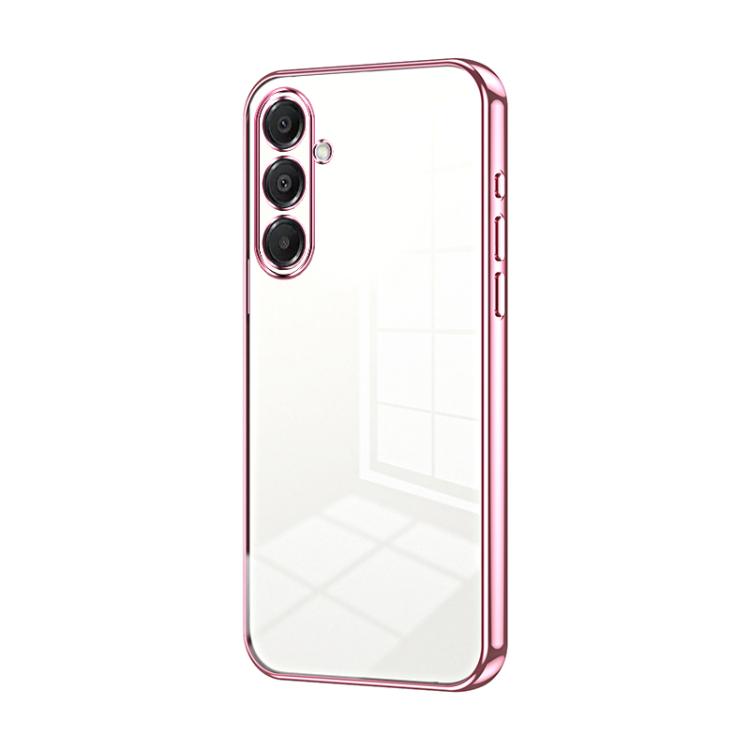 Funda transparente con orificios finos para Samsung Galaxy A17 (rosa)