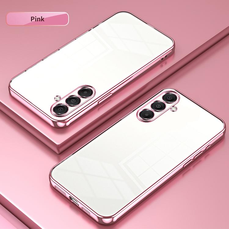 Funda transparente con orificios finos para Samsung Galaxy A17 (rosa)