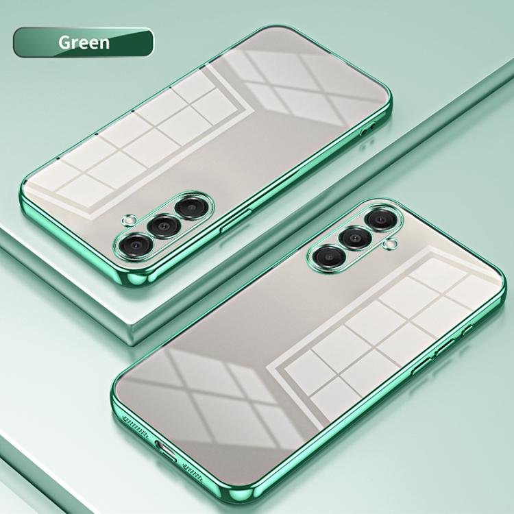 Funda transparente con orificios finos para Samsung Galaxy A17 (verde)