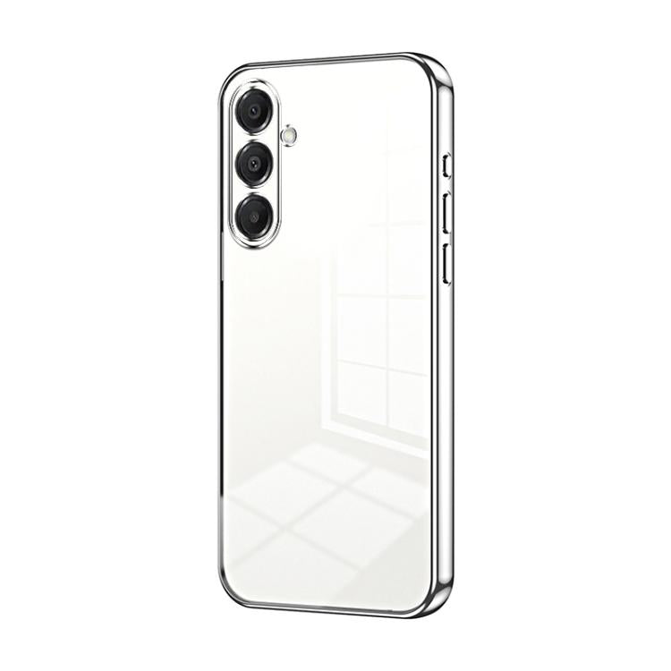 Funda transparente con orificios finos para Samsung Galaxy A17 (plateada)