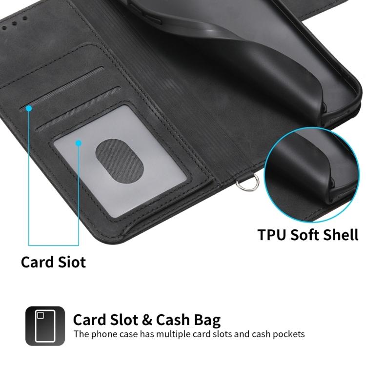 Funda de cuero con relieve floral para Redmi Turbo 4 Pro y Xiaomi Poco F7 (negro)
