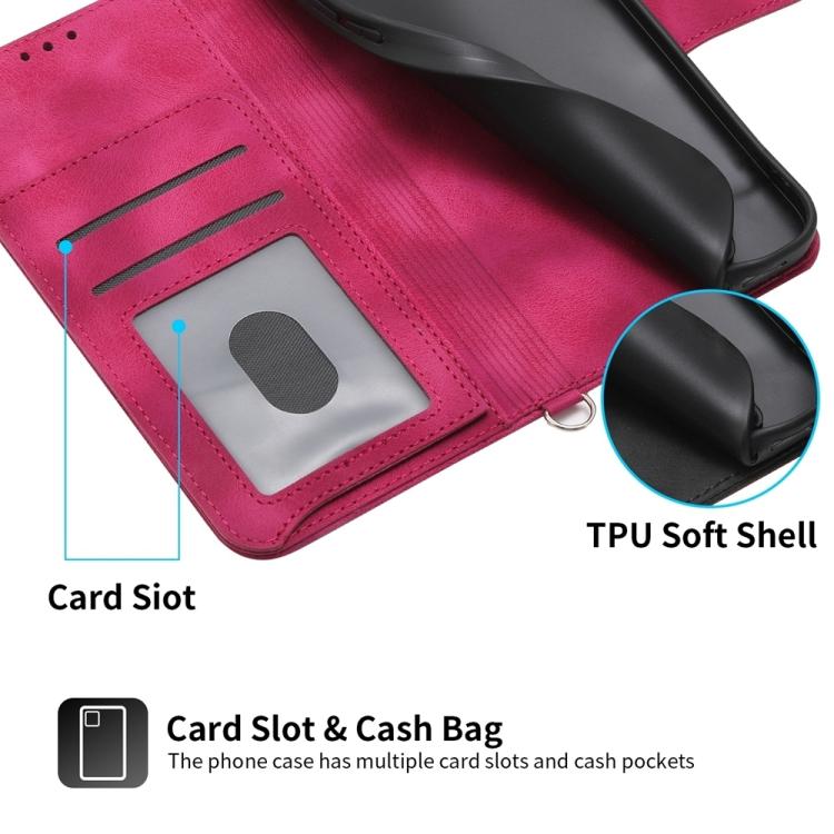 Funda de cuero con relieve floral para Redmi K80/K80 Pro (rojo vino)