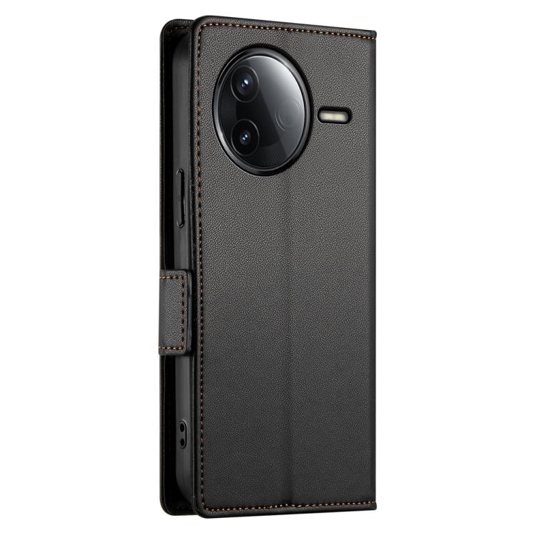 Funda de cuero esmerilado con hebilla lateral magnética para Redmi K80/K80 Pro (negro)