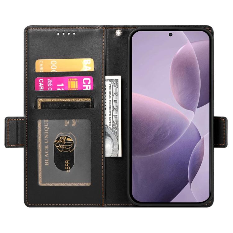 Funda de cuero esmerilado con hebilla lateral magnética para Redmi K80/K80 Pro (negro)