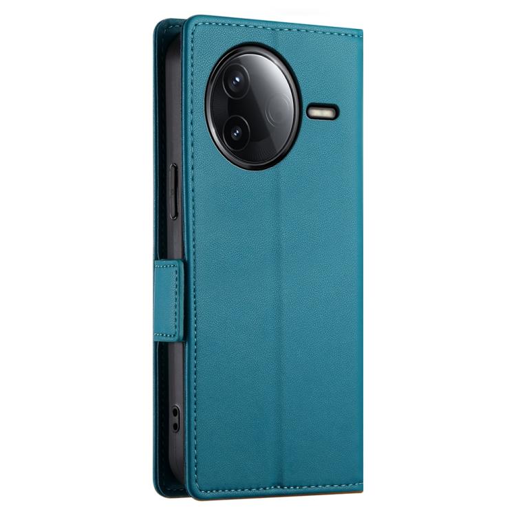Funda de cuero esmerilado con hebilla lateral magnética para Redmi K80/K80 Pro (azul)