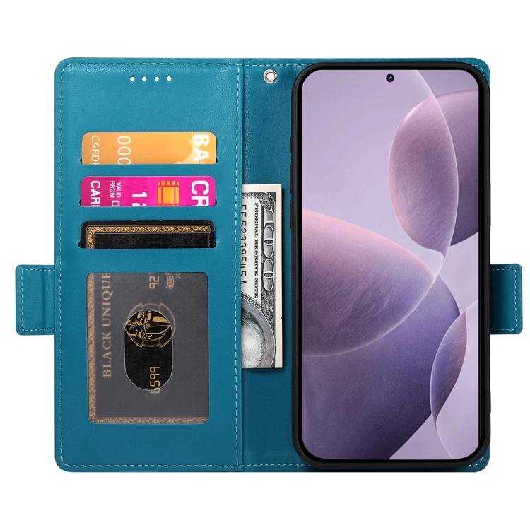 Funda de cuero esmerilado con hebilla lateral magnética para Redmi K80/K80 Pro (azul)