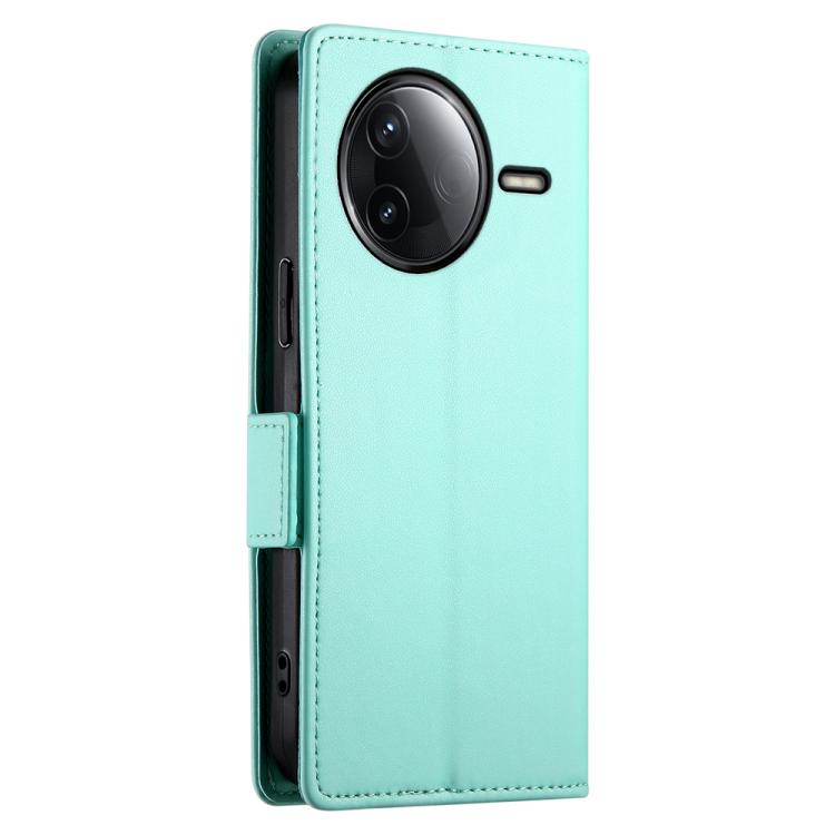 Funda de cuero esmerilado con hebilla lateral magnética para Redmi K80/K80 Pro (verde menta)
